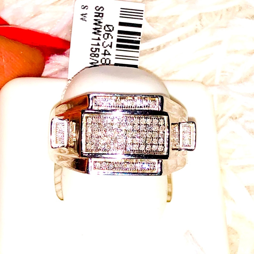 Real diamond iced out mens custom made ring, not fake not lab free appraisal HOT